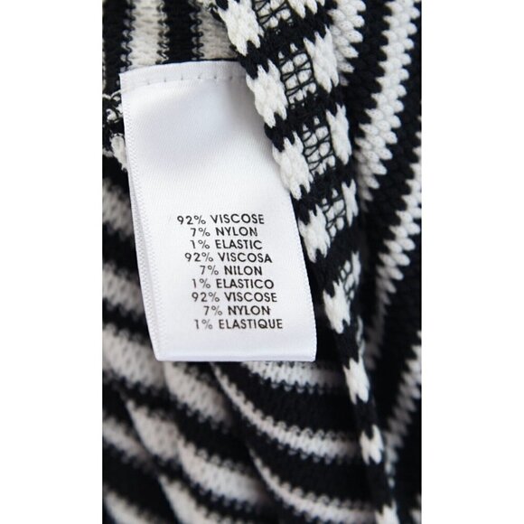 Worth New York Sz M 10 Striped Sweater Knit Maxi Skirt Tank Top 2pc Set Black - Picture 6 of 8